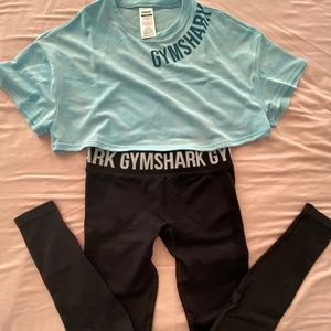 Gymshark power crop top  and legging SET